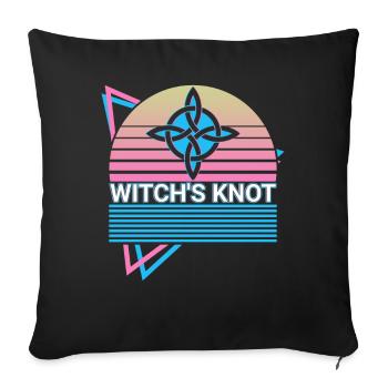 Nœud de sorcière Paganisme Wicca Wiccan Ret - Housse de coussin décorative 45 x 45 cm - noir - Devant