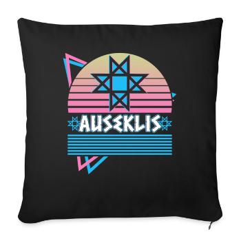 Auseklis Latvian Symbol Antique Symbols Retro - Sofa pillowcase 17,3'' x 17,3'' (45 x 45 cm) - black - Front