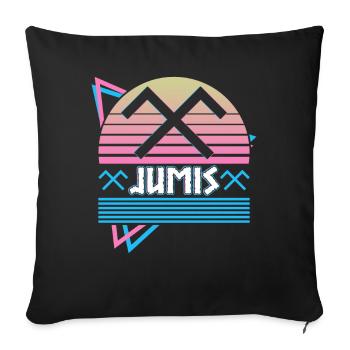 Jumi's Latvian symbol Pagan god Antiquity Sy - Sofa pillowcase 17,3'' x 17,3'' (45 x 45 cm) - black - Front