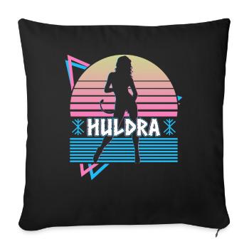 Huldra Hulder Scandinavian Folklore Retro - Sofa pillowcase 17,3'' x 17,3'' (45 x 45 cm) - black - Front