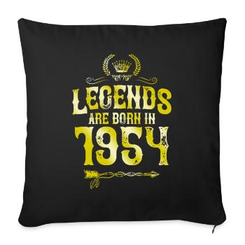 1954 legends born in - Sofa pillowcase 17,3'' x 17,3'' (45 x 45 cm) - black - Front
