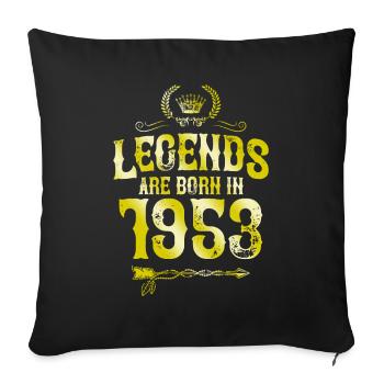1953 legends born in - Sofa pillowcase 17,3'' x 17,3'' (45 x 45 cm) - black - Front