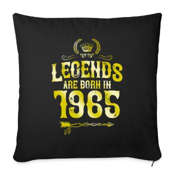 1965 legends born in - Sofa pillowcase 17,3'' x 17,3'' (45 x 45 cm) - black - Front