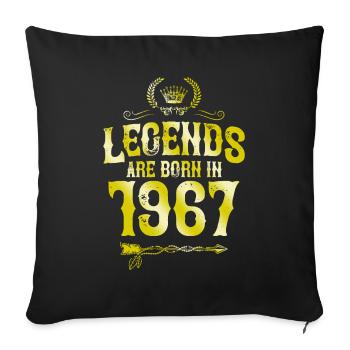 Légendes de 1967 nées en - Housse de coussin décorative 45 x 45 cm - noir - Devant
