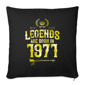 1971 legends born in - Sofa pillowcase 17,3'' x 17,3'' (45 x 45 cm) - black - Front