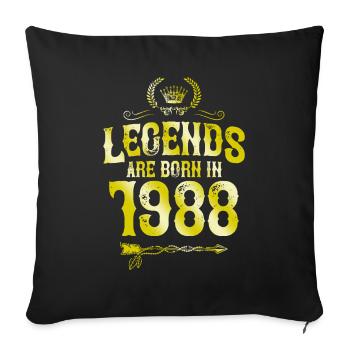 Légendes de 1988 nées en - Housse de coussin décorative 45 x 45 cm - noir - Devant
