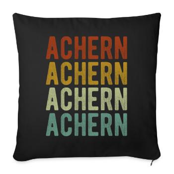 Achern Stadt Retro Vintage - Sofakissenbezug 45 x 45 cm - Schwarz - Vorne