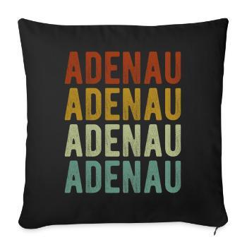 Adenau Stadt Retro Vintage - Sofakissenbezug 45 x 45 cm - Schwarz - Vorne
