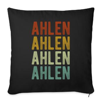 Ahlen Stadt Retro Vintage - Sofakissenbezug 45 x 45 cm - Schwarz - Vorne