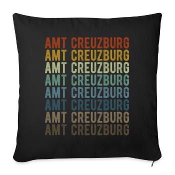 Amt Creuzburg Stadt Retro Vintage - Sofakissenbezug 45 x 45 cm - Schwarz - Vorne