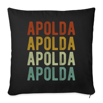 Apolda Stadt Retro Vintage - Sofakissenbezug 45 x 45 cm - Schwarz - Vorne