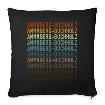Annaberg-Buchholz Stadt Retro Vintage - Sofakissenbezug 45 x 45 cm - Schwarz - Vorne