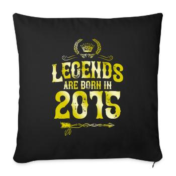 2015 legends born in - Sofa pillowcase 17,3'' x 17,3'' (45 x 45 cm) - black - Front