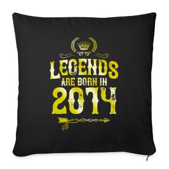 2014 legends born in - Sofakissenbezug 45 x 45 cm - Schwarz - Vorne
