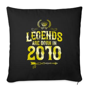 2010 legends born in - Sofa pillowcase 17,3'' x 17,3'' (45 x 45 cm) - black - Front