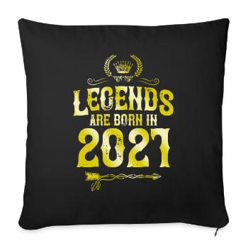 2021 legends born in - Sofa pillowcase 17,3'' x 17,3'' (45 x 45 cm) - black - Front