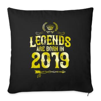 Légendes 2019 nées en - Housse de coussin décorative 45 x 45 cm - noir - Devant