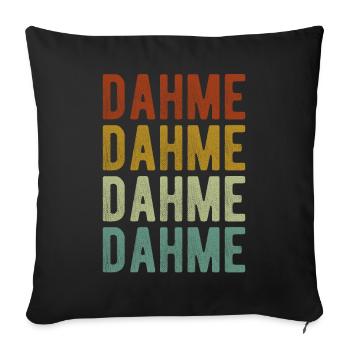 Dahme Stadt Retro Vintage - Sofakissenbezug 45 x 45 cm - Schwarz - Vorne