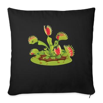 Venus Flytrap Carnivorous - Sofa pillowcase 17,3'' x 17,3'' (45 x 45 cm) - black - Front