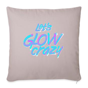Laisse Glow Crazy Festival Musique EDM - Housse de coussin décorative 45 x 45 cm - taupe clair - Devant
