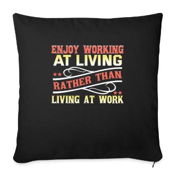 Retraite Idée cadeau Retraite Collègue de travail - Housse de coussin décorative 45 x 45 cm - noir - Devant