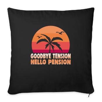 Retirement Gift idea Pension Work colleague - Sofa pillowcase 17,3'' x 17,3'' (45 x 45 cm) - black - Front