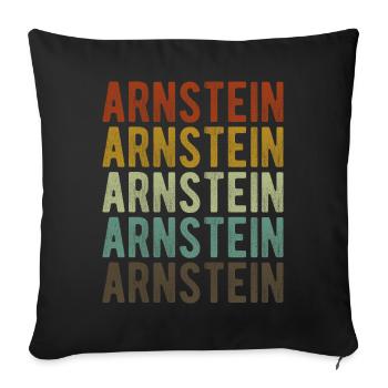 Arnstein City Retro Vintage - Housse de coussin décorative 45 x 45 cm - noir - Devant