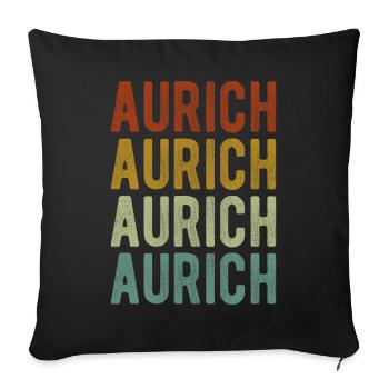 Aurich City Retro Vintage - Sofa pillowcase 17,3'' x 17,3'' (45 x 45 cm) - black - Front
