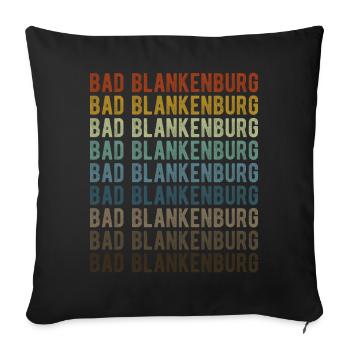 Bad Blankenburg Stadt Retro Vintage - Sofakissenbezug 45 x 45 cm - Schwarz - Vorne