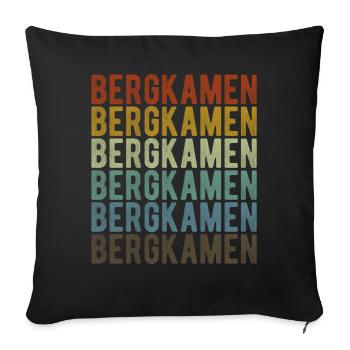Bergkamen City Retro Vintage - Sofa pillowcase 17,3'' x 17,3'' (45 x 45 cm) - black - Front