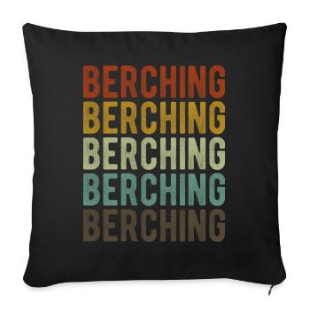 Berching City Retro Vintage - Sofa pillowcase 17,3'' x 17,3'' (45 x 45 cm) - black - Front