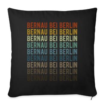 Bernau bei Berlin Stadt Retro Vintage - Housse de coussin décorative 45 x 45 cm - noir - Devant