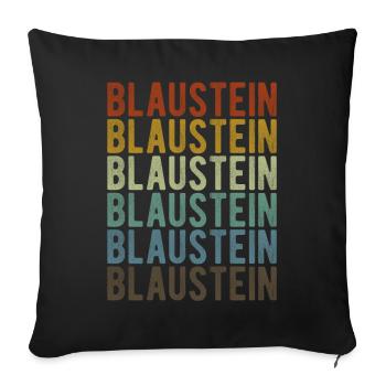 Blaustein City Retro Vintage - Sofa pillowcase 17,3'' x 17,3'' (45 x 45 cm) - black - Front