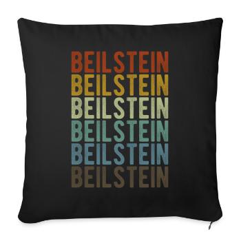 Beilstein City Retro Vintage - Sofa pillowcase 17,3'' x 17,3'' (45 x 45 cm) - black - Front