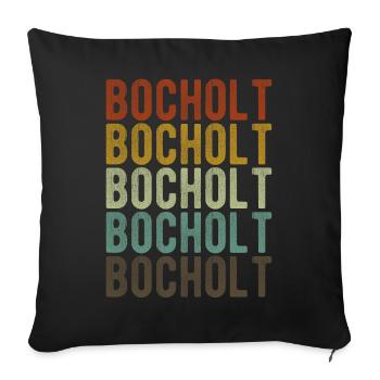 Bocholt City Rétro Vintage - Housse de coussin décorative 45 x 45 cm - noir - Devant