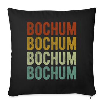 Bochum City Retro Vintage - Housse de coussin décorative 45 x 45 cm - noir - Devant