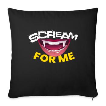 Scream For Me Vampire Halloween - Housse de coussin décorative 45 x 45 cm - noir - Devant