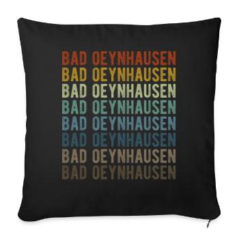 Bad Oeynhausen Stadt Retro Vintage - Sofakissenbezug 45 x 45 cm - Schwarz - Vorne