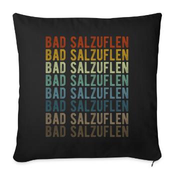 Bad Salzuflen Town Retro Vintage - Sofa pillowcase 17,3'' x 17,3'' (45 x 45 cm) - black - Front