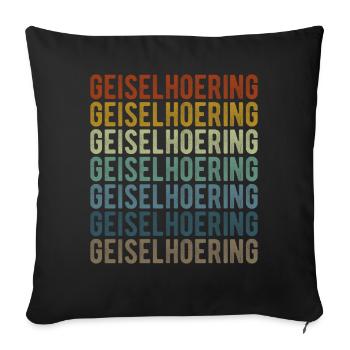 Geiselhoering City Retro Vintage - Housse de coussin décorative 45 x 45 cm - noir - Devant