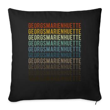 Georgsmarienhuette City Rétro Vintage - Housse de coussin décorative 45 x 45 cm - noir - Devant