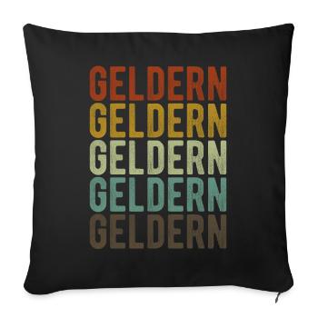 Geldern City Retro Vintage - Sofa pillowcase 17,3'' x 17,3'' (45 x 45 cm) - black - Front