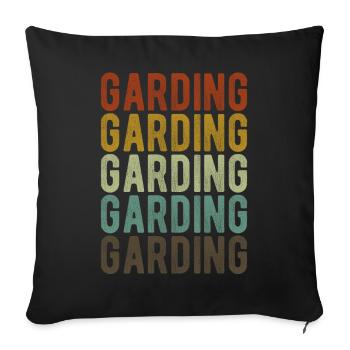 Garding City Retro Vintage - Sofa pillowcase 17,3'' x 17,3'' (45 x 45 cm) - black - Front
