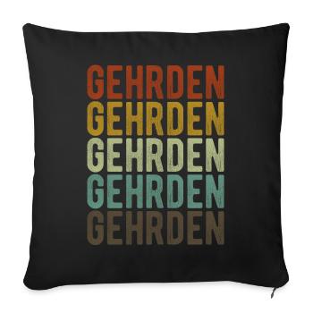 Gehrden Stadt Retro Vintage - Sofa pillowcase 17,3'' x 17,3'' (45 x 45 cm) - black - Front