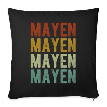 Mayen Stadt Retro Vintage - Sofakissenbezug 45 x 45 cm - Schwarz - Vorne
