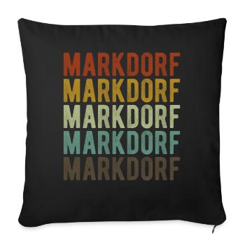 Markdorf Town Retro Vintage - Sofa pillowcase 17,3'' x 17,3'' (45 x 45 cm) - black - Front