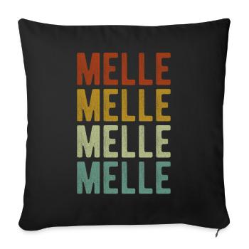 Melle City Retro Vintage - Sofa pillowcase 17,3'' x 17,3'' (45 x 45 cm) - black - Front
