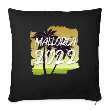 Mallorca 2022 - Sofa pillowcase 17,3'' x 17,3'' (45 x 45 cm) - black - Front