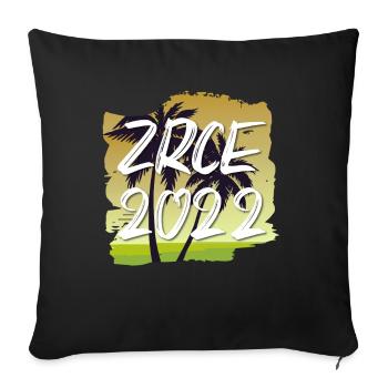 Zrce 2022 - Sofa pillowcase 17,3'' x 17,3'' (45 x 45 cm) - black - Front