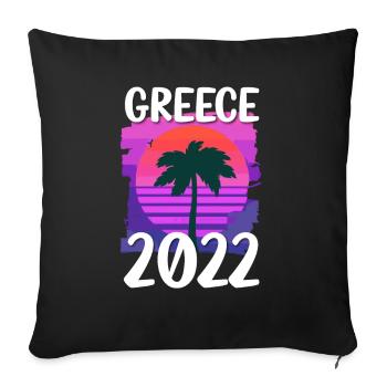 Greece 2022 - Sofakissenbezug 45 x 45 cm - Schwarz - Vorne